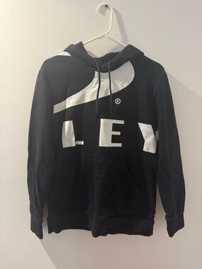 Oakley Black and White Logo Pullover Hoodie